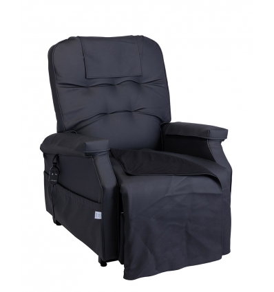 Fauteuil releveur 1 moteur Classic Cover similicuir noir