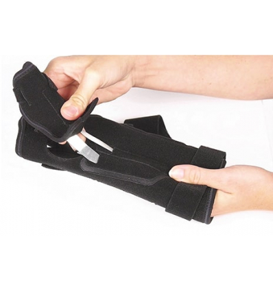 Attelle de poignet-pouce DuoForm+ Donjoy noir et rouge