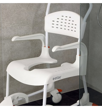 Chaise de douche verte Etac Clean à hauteur fixe