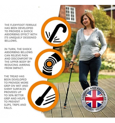 Canne de marche pliable anti-glisse Flexyfoot