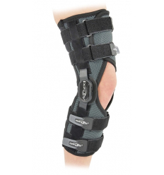 Attelle de genou ligamentaire articulée Playmaker Wrap II Donjoy noire et grise