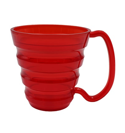 Verre ergonomique avec anse pour personne âgée Ergo framboise