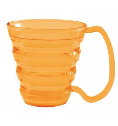 Verre ergonomique avec anse pour personne âgée Ergo orange