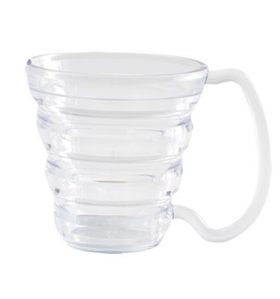 Tasse ergonomique avec anse pour personne âgée Ergo transparente