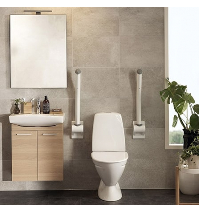 Accoudoir de toilettes rabattables Etac Rex blanc