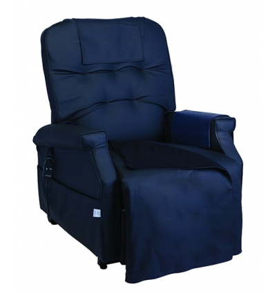 Fauteuil releveur 1 moteur Classic Cover similicuir marine