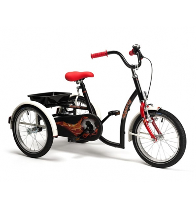 Tricycle enfant handicap 3 roues 2215 Sporty Vermeiren noir et rouge