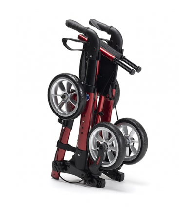 Rollator pliant ultra-léger Quadri-light plié rouge