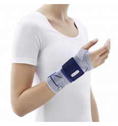 Attelle poignet Manutrain Bauerfeind titane bleu