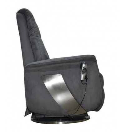 Fauteuil releveur 2 moteurs pivotant Taïga gris