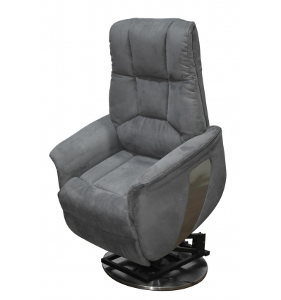 Fauteuil releveur 2 moteurs pivotant Taïga gris