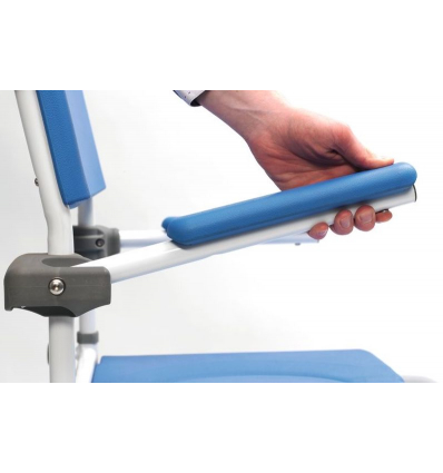 Accoudoir de la chaise percée à roulettes Aston