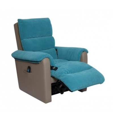 Fauteuil releveur 1 moteur dos au mur Cosy Up easyclean bleu