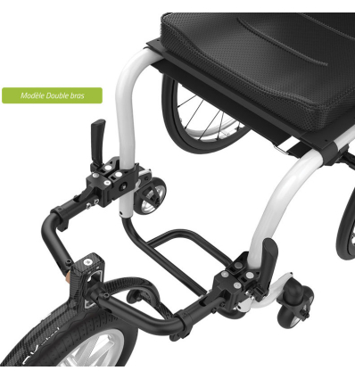 5ème roue pour fauteuil roulant Track Wheel double bras