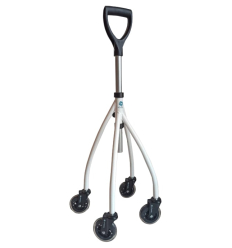 Déambulateur 4 roues à une main Wheeleo blanche