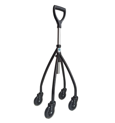 Déambulateur 4 roues à une main Wheeleo noire