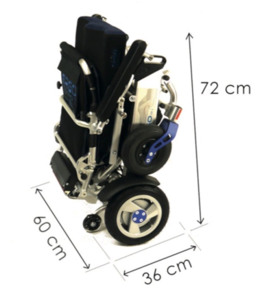 Dimensions du fauteuil roulant électrique Ergo 08L 2.0