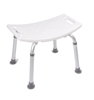 Tabouret de douche antidérapant avec poignées Pacific blanc