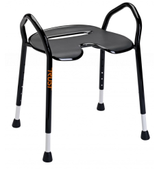 Tabouret de douche moderne antidérapant Let's Enjoy TrustCare noir