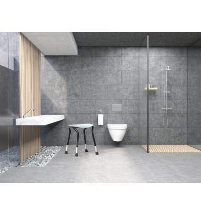 Tabouret de douche Let's Shower noir