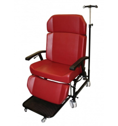 Fauteuil de repos à roulettes Quiego 3500 Fortissimo rouge