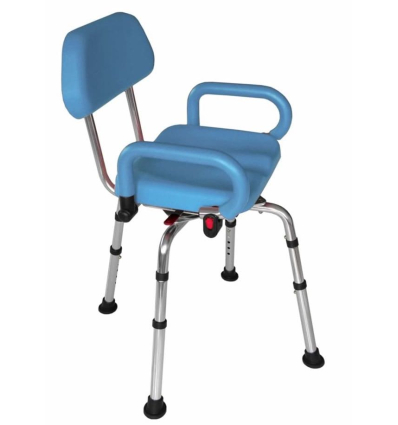 Chaise de douche pivotante Austra bleu