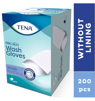 Gant de toilette jetable TENA Wash Gloves ProSkin non plastifié