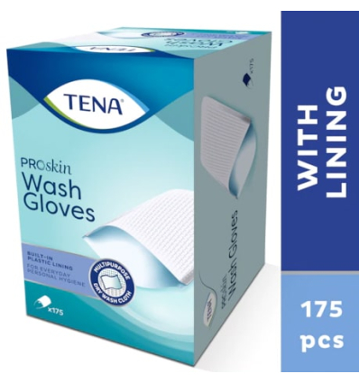 Gant de toilette jetable TENA Wash Gloves ProSkin plastifié