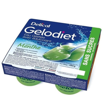 Eau gélifiée Gelodiet menthe Delical