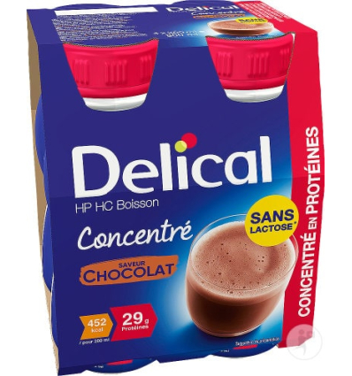 Boisson protéinée concentrée sans lactose Delical HP HC chocolat