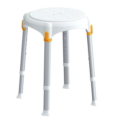 Tabouret de douche rotatif Capri blanc