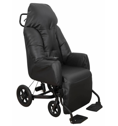 Fauteuil médical roulant à pousser électrique Evasion E II Innov'SA PVC Ebène