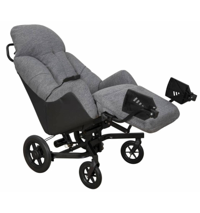 Fauteuil à pousser électrique Evasion E II tissu gris chiné innov