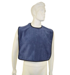 Bavoir adulte lavable d'aide aux repas Caress Bambou bleu