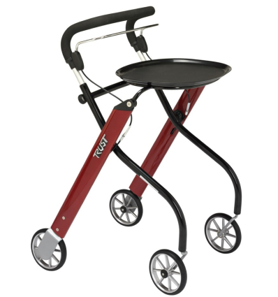 Rollator 4 roues Let's Go Indoor rouge