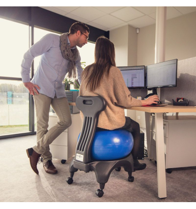 Chaise ergonomique avec ballon Tonic Chair Originale bleu
