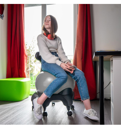 Chaise ergonomique avec ballon Tonic Chair Originale gris
