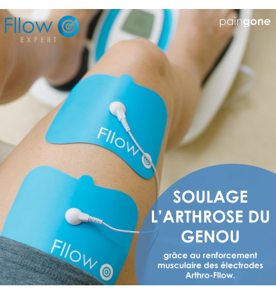 Lot de 2 électrodes arthrose genou Paingone Arthro-Fllow