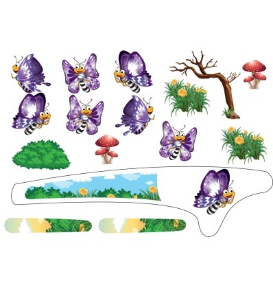 Kit de personnalisation papillon tricycle Tonicross Rupiani