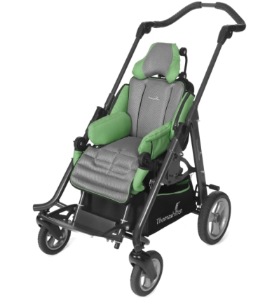 Poussette handicapé enfant Geko Rupiani gris / vert