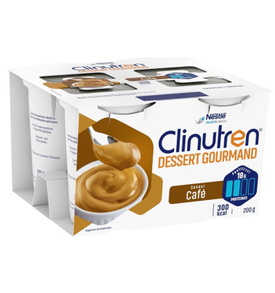 Yaourt hyperprotéiné Clinutren Dessert Gourmand café