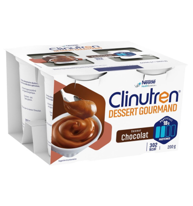 Pack de 4 yaourts hyperprotéinés Clinutren Dessert Gourmand