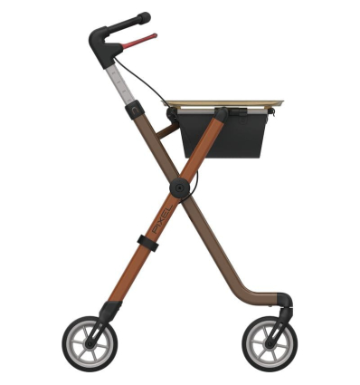 Déambulateur 4 roues d'intérieur léger et pliable Pixel Rehasense caramel