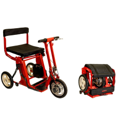Scooter 3 roues électrique pliable senior DI BLASI R30 rouge