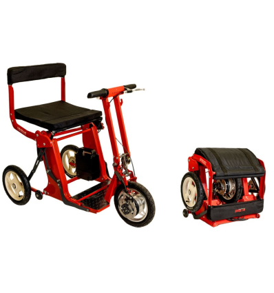 Scooter 3 roues électrique pliable senior DI BLASI R30 rouge