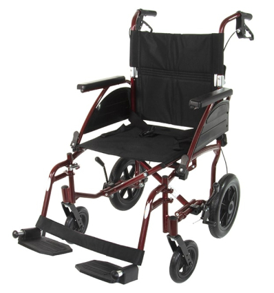 Fauteuil de transfert pliant Stan Ultra Drive Devilbiss rouge et noir