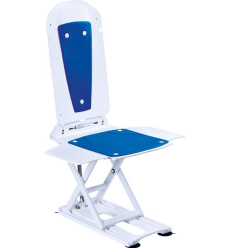 Siège élévateur de bain électrique Bathmaster Deltis blanc et bleu