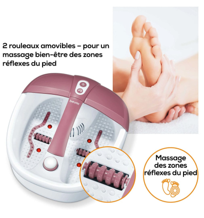 Rouleaux de massages intégré dans le bain de pied spa