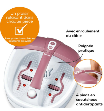 Le bain de pieds multifonctions spa Beurer est pratique et astucieux