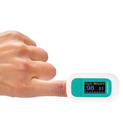 Oxymètre de doigt Lanaform blanc et vert